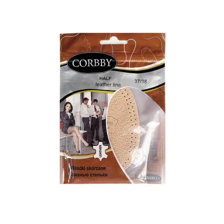 Полустельки под мысок HALF (кожа+латекс+уголь) 39/40 CORBBY