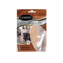 Полустельки под мысок HALF (кожа+латекс+уголь) 37/38 CORBBY